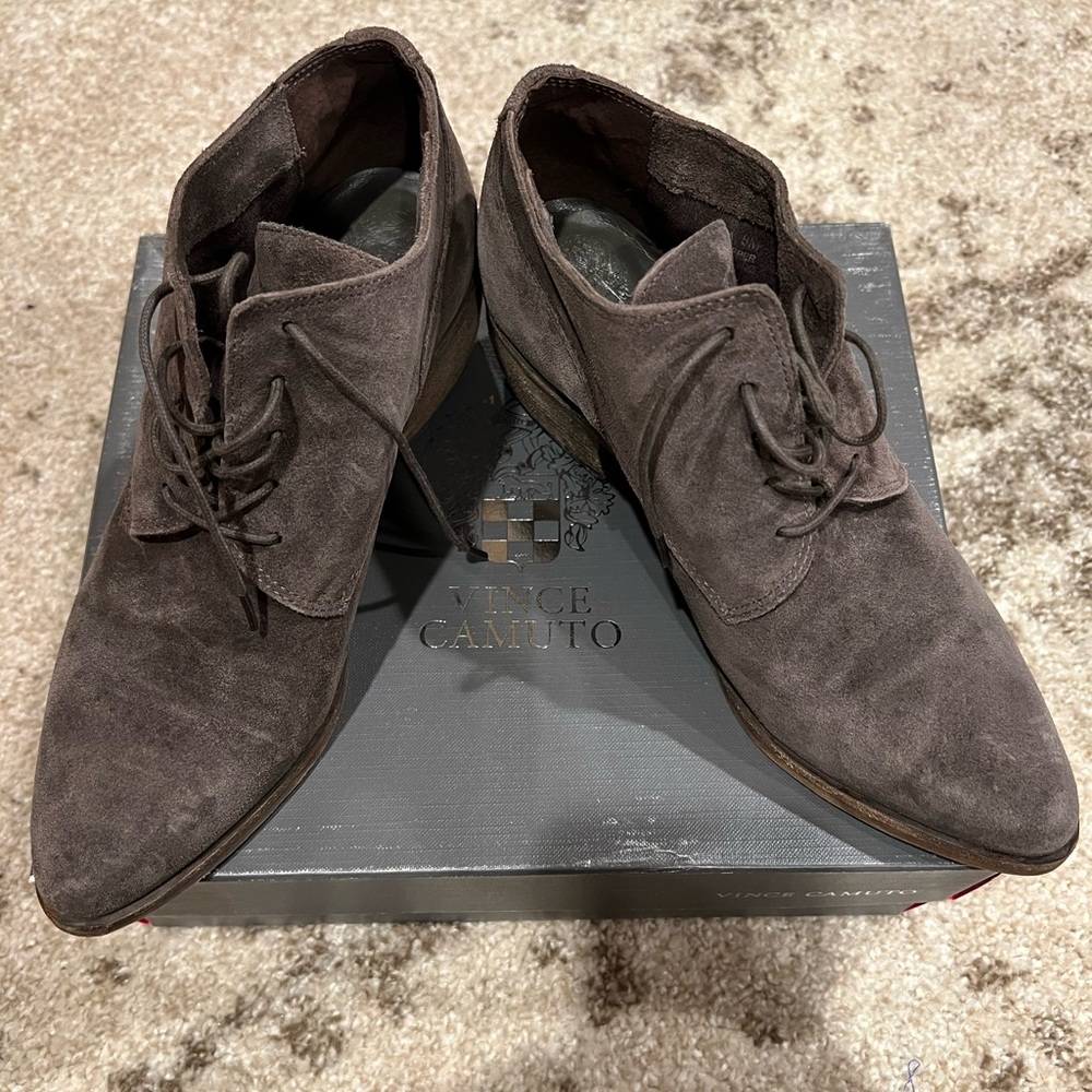 Vince Camuto lace up booties! Like brand new - worn only once!